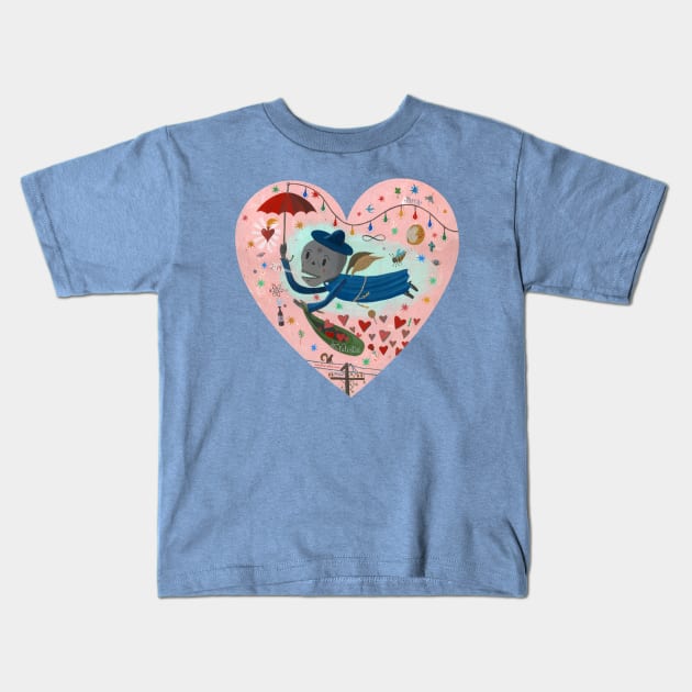 Saint Valentine Comes by Night Kids T-Shirt by John Parra Art